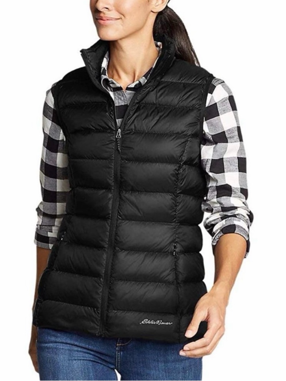 EDDIE BAUER CIRRUSLITE DOWN VEST BLACK WOMEN’S SMALL